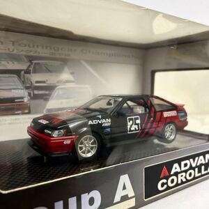 アオシマ DISM 1/24 ADVAN Corolla Levin #25 土屋圭市 TOYOTA TRD トヨタ カローラ レビン AE86 ワタナベ 名車 国産 旧車 完成品ミニカー