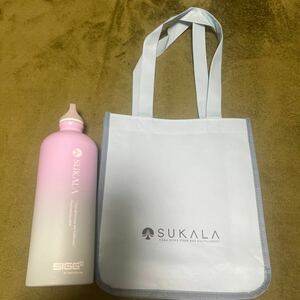 【未使用品】sukala オリジナルボトル　ノベルティ　ヨガトートバック　2点セット　SIG カラーボトル　オーロラ　グラデーション