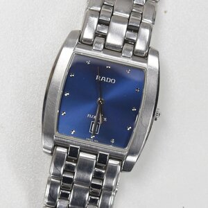 1円 可動品 腕時計 ラドー RADO フローレンス 152.3724.4 クォーツ メンズ ネイビー系 同梱不可