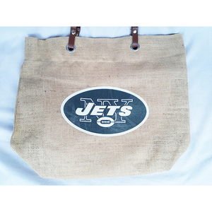 NFL ニューヨーク ジェッツ New York Jets NY バーラップ 黄麻布 トートバッグ バッグ 正規品 1772