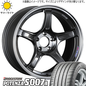 205/45R17 サマータイヤホイールセット シエンタ 10系 etc (BRIDGESTONE POTENZA S007A & SSR GTX03 5穴 100)