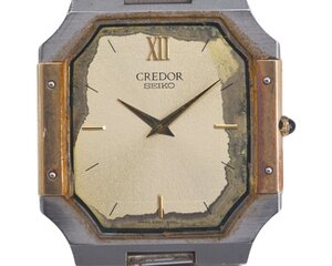 【SEIKO】セイコー クレドール 9300-5320 メンズ K18 K14ベゼル×ステンレス 純正ブレス クォーツ 中古品