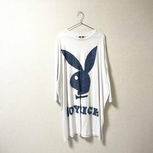 ★PLAYBOY×JOYRICH プレイボーイ ジョイリッチ★スーパービッグサイズ バニー プリント Tシャツ オーバーサイズ 管:A:10