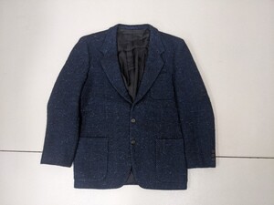 2．Paul Smith ポールスミス ネップ織 ウール テーラードジャケット メランズ メンズ RB547 ネイビー黒 y310