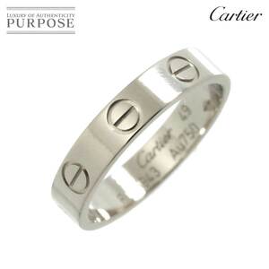 カルティエ Cartier ミニラブ #49 リング K18 WG ホワイトゴールド 750 指輪 Mini Love Ring 90231697