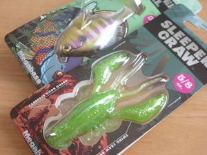 新品2個セット メガバス Megabass スリーパークロー SLEEPER CRAW 限定カラー SP-C MELON SILVERFLAKE / スリーパーギル SLEEPER GILL