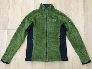 【良品】MOUNTAIN HARD WEAR＊ボアフリースジャケット＊渋グリーン×黒＊S