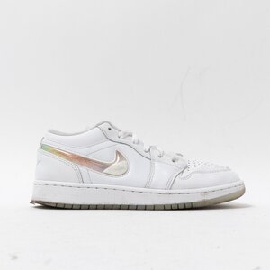 【1円スタート】 NIKE ナイキ FQ9112-100 AIR JORDAN 1 LOW SE エアジョーダン ホワイト 凍結 雪 レインボー マジョーラ レディース 23cm