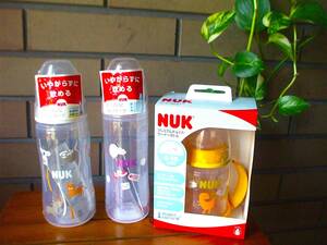 新品・3点セット★NUK（ヌーク）ラーナーボトル＆哺乳瓶2種★温度確認目盛り付き