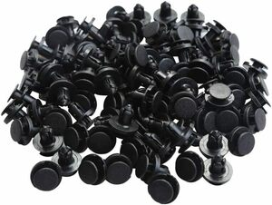 8mm Dihooトリムクリップ 8mm 100個入り クリップ 内装 リベット ファスナー リテーナー プラスチック製 自動車 