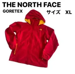 お得！　ノースフェイス GORETEX XL 登山　赤　キャンプ　レイン