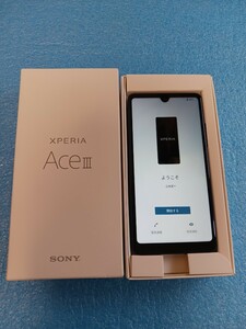 ほぼ未使用 送料込 Xperia Ace III A203SO ブルー SIMロック解除済み バッテリー 良好 DSDV ACE3 白ロム SIMフリー 6