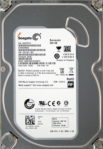 Seagate ST500DM002-1BD142 DP/N 09CF26 3.5インチ SATA600 500GB 1145回 14446時間