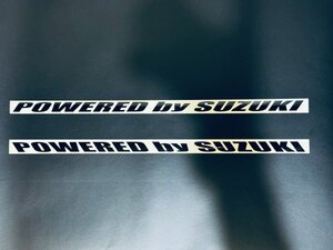 (SID12) POWERED by SUZUKI 左右セット 横35cm 縦1.25cm カッティングステッカー （2410)ジムニー ワゴンR スペーシア ハスラー スイフト