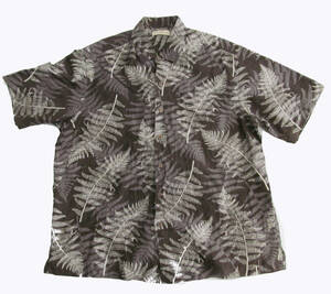 US古着 Caribbean カリビアン シルク混 半袖 大きいサイズ 柄シャツ アロハシャツ XL d96