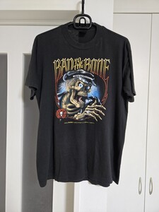 80s 3D EMBLEM Tシャツ EASYRIDERS HARLEY DAVIDSON THUNDER JESUS BAD TO THE BONE SKULL