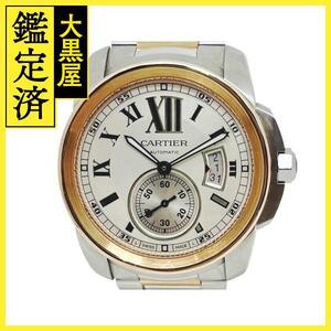 Cartier　カルティエ　W7100036　カリブル　ドゥ　カルティエLM　18PG/SS　自動巻き　メンズ　腕時計【200】C