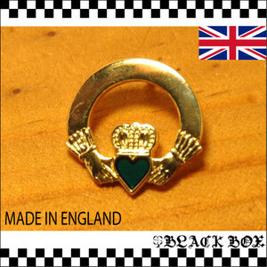 英国 インポート ピンズ ピンバッジ クラダ Claddagh ring クラダリング IRELAND アイルランド CELTIC UK GB ENGLAND イギリス製 490