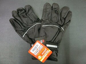 訳アリ 未使用 紳士用 Warm glove シンサレートポリエステルグローブ 黒 すべり止め 反射材 Thinsulate 管理No.39930