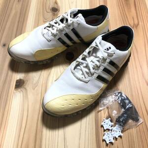 【adidas golf】アディダス ゴルフシューズ メンズ 25.5cm ホワイト系 送料込み！