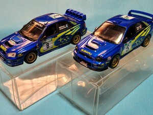 新品未展示　SUBARU IMPREZA WRC 2台セット　1/43