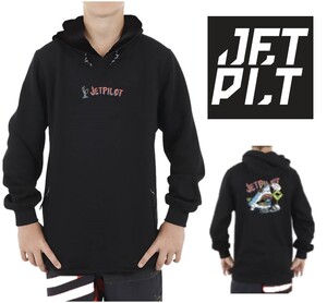 ジェットパイロット JETPILOT パーカー キッズ 40%オフ 送料無料 フィッシュ フード ユース フーディー ブラック 10才 W19402 子ども用