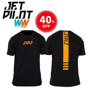 ジェットパイロット JETPILOT Tシャツ セール 40%オフ 送料無料 バックヒッツ Tシャツ S20668 ブラック/オレンジ S