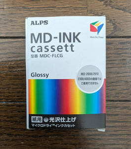【新品】ALPS製 ALPSプリンター用 グロス（光沢）Glossy インクリボン カセット 型番 MDC-FLCG 対象モデル MD-1000/1300/1500/5000/5500