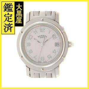 HERMES エルメス クリッパー CL4.210 シェルアラビア文字盤 SS クォーツ 【460】2148103646003