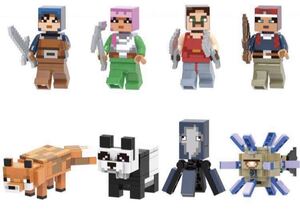 翌日発送　8体セット　Minecraft ミニフィグ LEGOx互換 ミニフィギュア ミニフィグ LEGO 互換 ミニフィギュア レゴ互換　t46 f