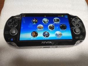 ●PSVita 3G Wi-Fiモデル PCH-1100 クリスタル・ブラック 限定版 本体のみ + 32GB メモリカード FF-X FFⅦ クリスタル ブラック●