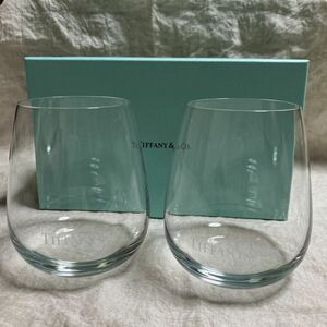 美品☆TIFFANY&Co. ティファニー ロゴ入り TCO タンブラーペアグラス 2客セット コップ グラス ③☆郵パック無料