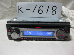 K-1618　Panasonic　パナソニック　CQ-C1301D　MP3　AUX　1Dサイズ　CDデッキ　故障品