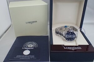 【時計王】 未使用品 LONGINES ロンジン コンクエスト L37774996 SS AT ブルー文字盤 41mm 箱・ギャラ 税別 送料無料