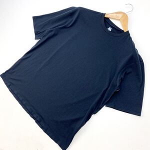 デサント ☆ DESCENTE 半袖 Tシャツ ダークネイビー 濃紺 M シンプル スポーツウェア トレーニング 裾ロゴ インナーにも最適♪■FE134