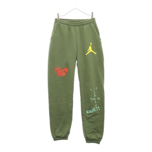 NIKE ナイキ Travis scott Jordan Cactus Jack Highest Sweatpant トラヴィススコット カクタスジャックプリントスウェットパンツ カーキ