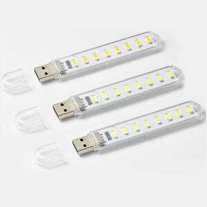 ミニ USB ナイトライト U ディスクタイプ LED ライト スタンドライト プラスチック 卓上 ノートパソコンPC用 USBランプ 夜間高輝度;J690;