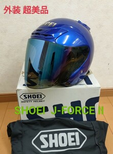 【超美品】SHOEI J-FORCE II ブルー J-FORCE 2 超希少 激レア ばくおん!！☆内装新品☆元内装付き！