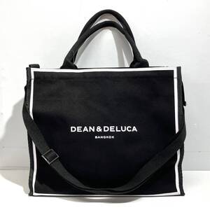 (志木)【未使用】DEAN＆DELUCA ディーンアンドデルーカ BANGKOK タイ・バンコク限定 ショルダートートバッグ ブラック 黒 