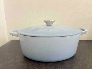 CT7448/ LE CREUSET ル・クルーゼ コースタルブルー？ ホーロー鍋 32L 【保証あり】240822