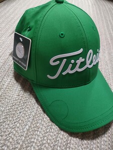 新品 未使用 Titleist タイトリスト キャップ グリーン 緑 マーカー付 紫外線カット 抗菌 吸水速乾 帽子 メンズ ゴルフウェア