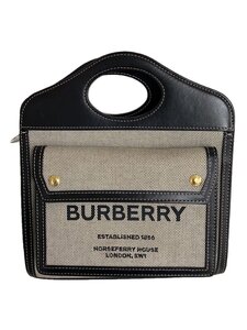 BURBERRY◆pocket bag mini/ショルダーバッグ/-/BLK