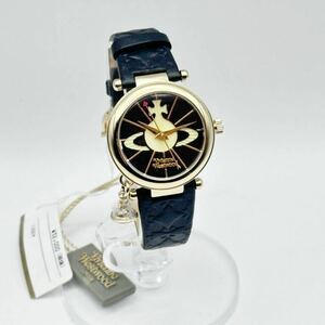 6- 未使用 ヴィヴィアン ウエストウッド VIVIENNE WESTWOOD 腕時計 ウォッチ VV006BKGD ブラック ゴールド オーブ チャーム