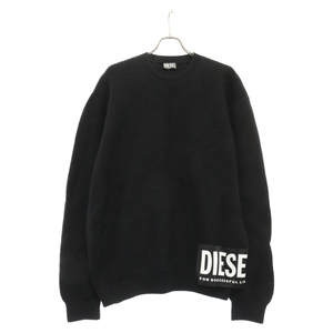 DIESEL ディーゼル 21AW K-HONOLULU ロゴラベルクルーネックニットセーター ブラック