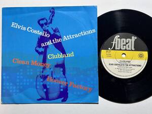 Elvis Costello・Clubland / Clean Money / Hoover Factory　3 track UK 7” EP