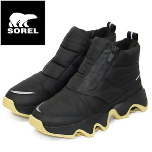 SOREL (ソレル) WMS NL5044 キネティックインパクト パフィー ジップ ウォータープルーフ レディースブーツ 010 BLACK ZEA SALT SRL108 US7