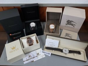 0601U38　時計　腕時計　ジャンク品　おまとめ　バーバリー　ARAMIS　OLEVS　HAMILTON　箱付き　限定品