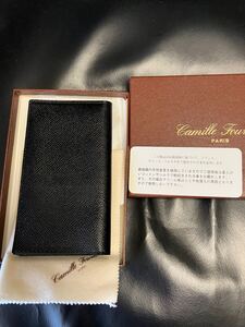 カミーユ・フォルネ　Camille Fournet　本革カード入れ　黒色　ブラック