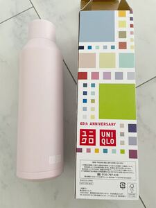 新品 ユニクロ 炭酸対応 ステンレスボトル ノベルティ 1 パウダーピンク UNIQLO 0.48L 保温保冷 水筒 保冷炭酸飲料ボトル