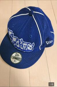 NEW ERA ニューエラ 59FIFTY50 アート 文字 グラフィック キャップ 帽子 シール 青